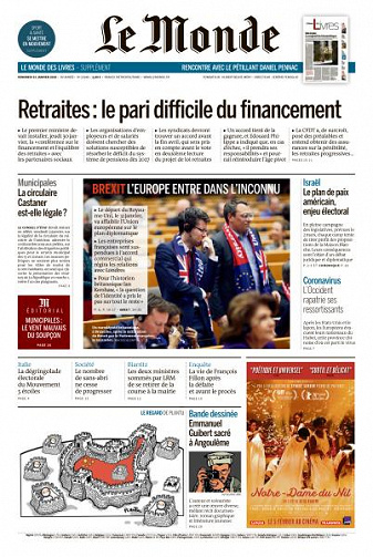 Le Monde du Vendredi 31 Janvier 2020