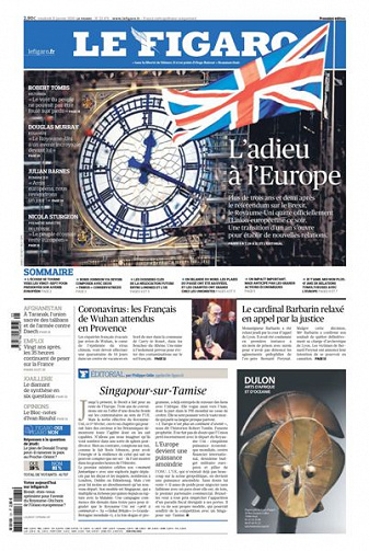 Le Figaro du Vendredi 31 Janvier 2020