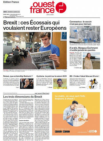 Ouest France - Vendredi 31 Janvier 2020