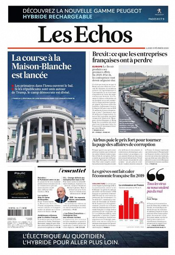 Les Echos du Lundi 3 Février 2020
