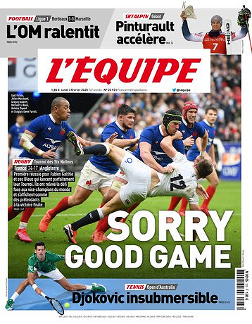 L’equipe du Lundi 3 Février 2020