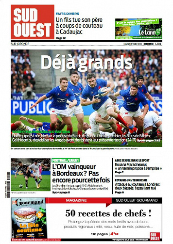 Sud Ouest Sud-Gironde - Lundi 3 Février 2020