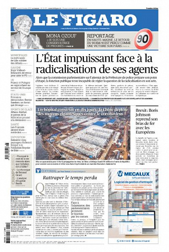 Le Figaro du Mardi 4 Février 2020