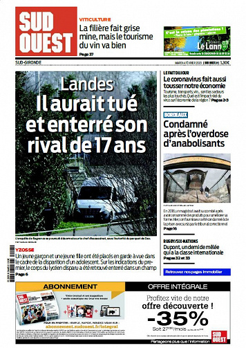 Sud Ouest Sud-Gironde - Mardi 4 Février 2020