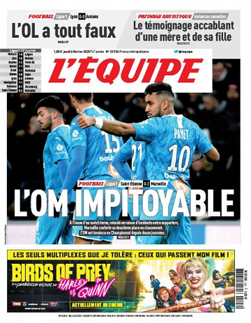 L’equipe du Jeudi 6 Février 2020