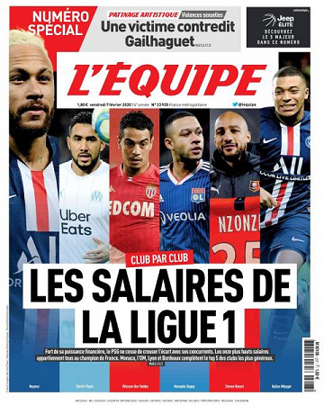 L’equipe du Vendredi 7 Février 2020