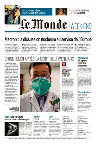 Le Monde du Samedi 8 Février 2020