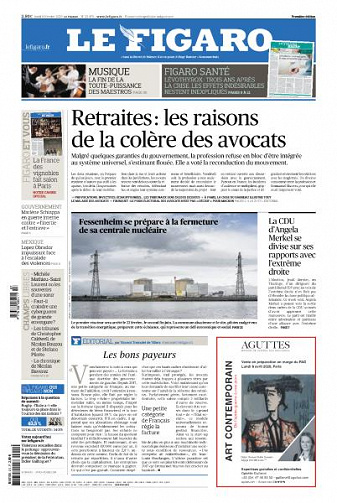Le Figaro du Lundi 10 Février 2020