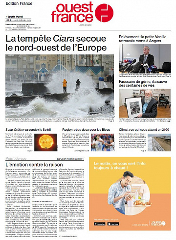 Ouest France - Lundi 10 Février 2020