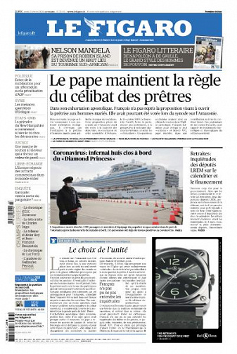 Le Figaro du Jeudi 13 Février 2020