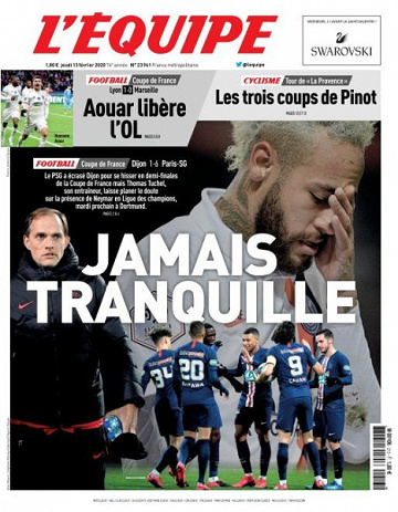 L’equipe du Jeudi 13 Février 2020