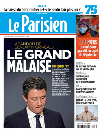 Le Parisien du Samedi 15 Février 2020