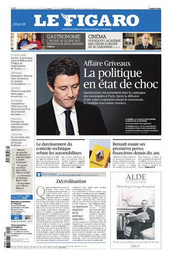 Le Figaro du Samedi 15 et Dimanche 16 Février 2020