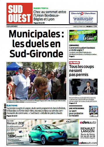 Sud Ouest Sud-Gironde - Samedi 15 Février 2020