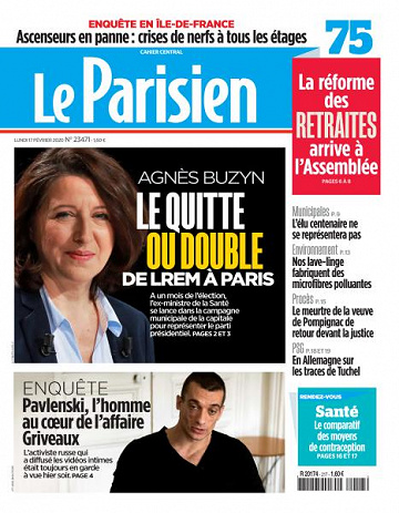 Le Parisien du Lundi 17 Février 2020