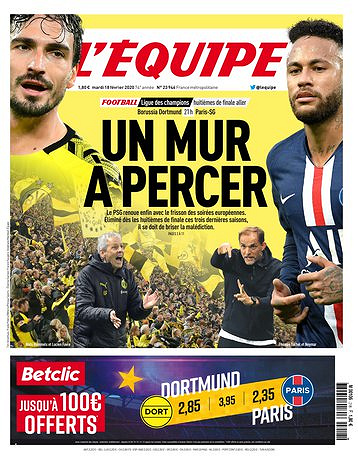 L’equipe du Mardi 18 Février 2020
