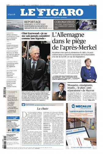 Le Figaro du Mercredi 19 Février 2020