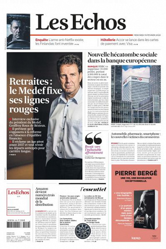 Les Echos du Mercredi 19 Février 2020