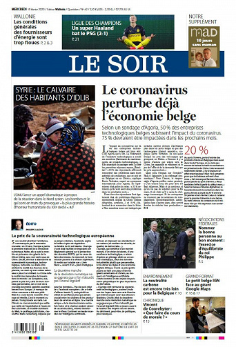 Le Soir - Mercredi 19 Février 2020