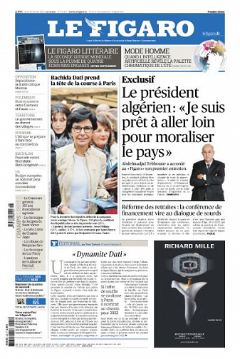 Le Figaro du Jeudi 20 Février 2020