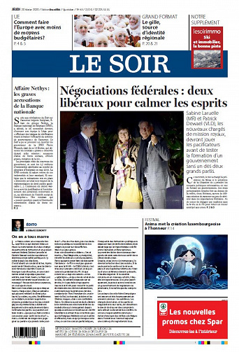 Le Soir - Jeudi 20 Février 2020