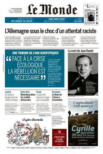 Le Monde du Vendredi 21 Février 2020
