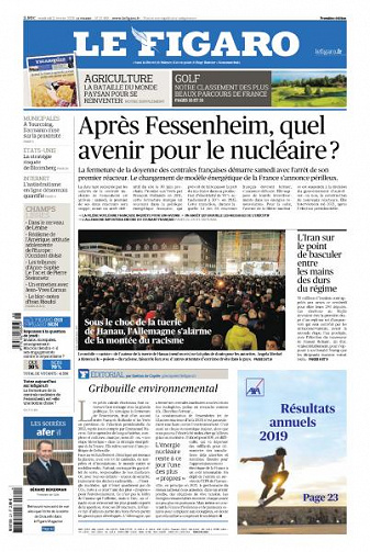 Le Figaro du Vendredi 21 Février 2020