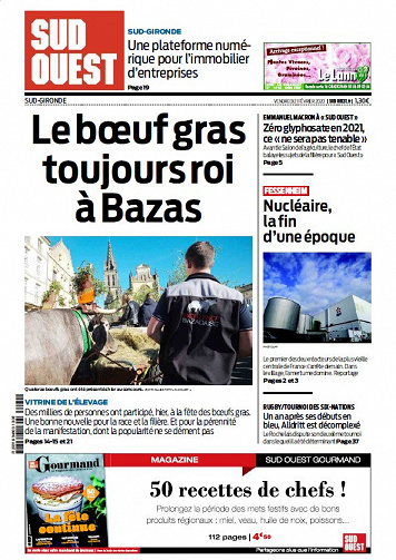 Sud Ouest Sud-Gironde - Vendredi 21 Février 2020