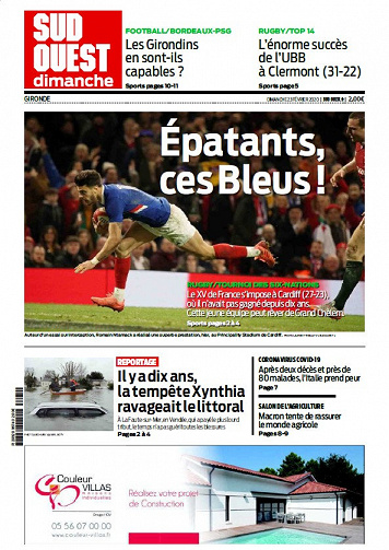 Sud Ouest Dimanche - Gironde - Dimanche 23 Février 2020