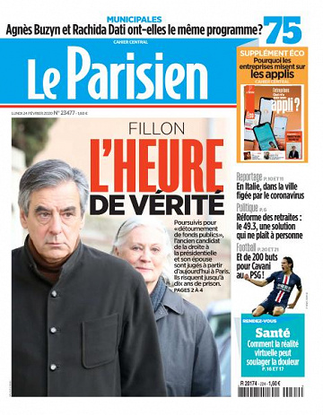 Le Parisien du Lundi 24 Février 2020