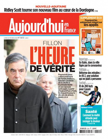 Aujourd’hui en France - 24 Février 2020