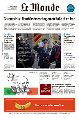 Le Monde du Mardi 25 Février 2020