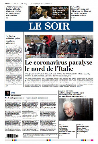 Le Soir - Lundi 24 Février 2020