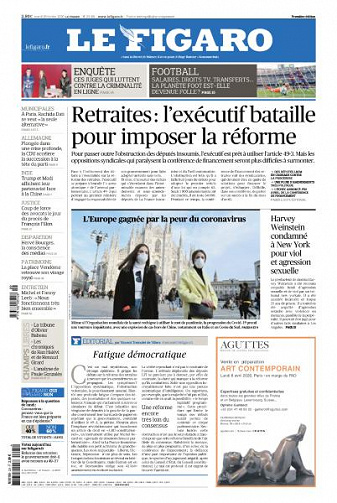 Le Figaro du Mardi 25 Février 2020