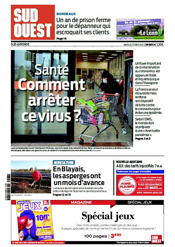Sud Ouest Sud-Gironde - Mardi 25 Février 2020