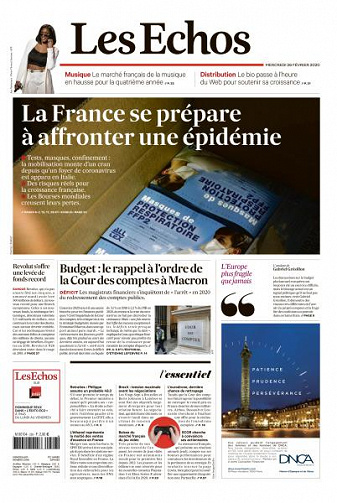 Les Echos du Mercredi 26 Février 2020