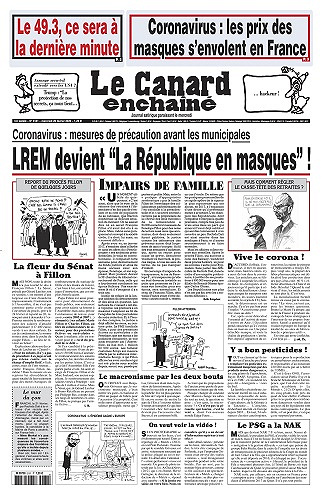 Le canard enchaîné N° 5181 du Mercredi 26 Février 2020