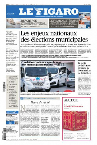 Le Figaro du Jeudi 27 Février 2020
