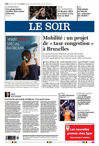 Le Soir - Jeudi 27 Février 2020