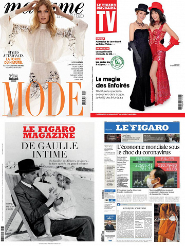Pack Le Figaro et ses 3 suppléments - Vendredi 28 Février 2020