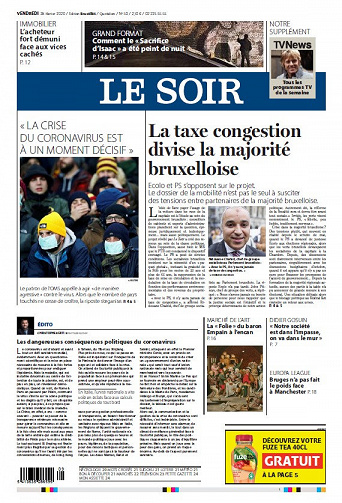 Le Soir - Vendredi 28 Février 2020