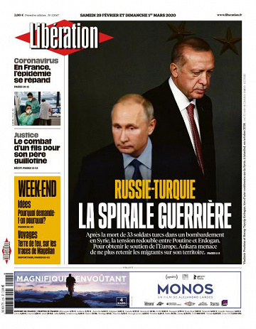 Libération du Samedi 29 Février et Dimanche 1er Mars 2020