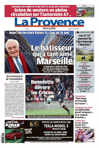 La Provence Marseille - Samedi 29 Février 2020