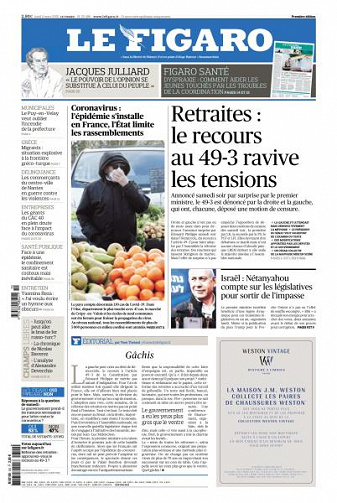 Le Figaro du Lundi 2 Mars 2020