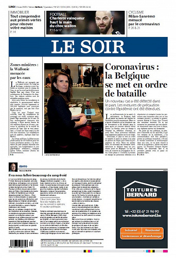 Le Soir - Lundi 2 Mars 2020