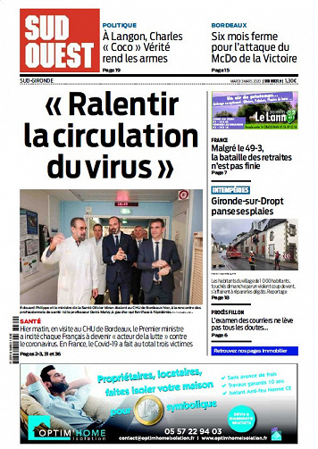Sud Ouest Sud-Gironde - Mardi 3 Mars 2020