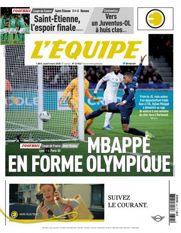 L’equipe du Jeudi 5 Mars 2020