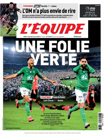 L’equipe du Vendredi 6 Mars 2020
