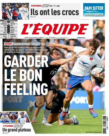L’equipe du Dimanche 8 Mars 2020