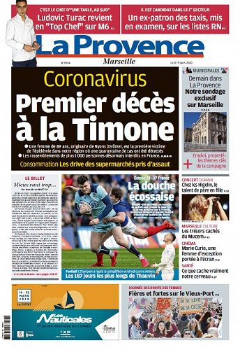La Provence Marseille - Lundi 9 Mars 2020